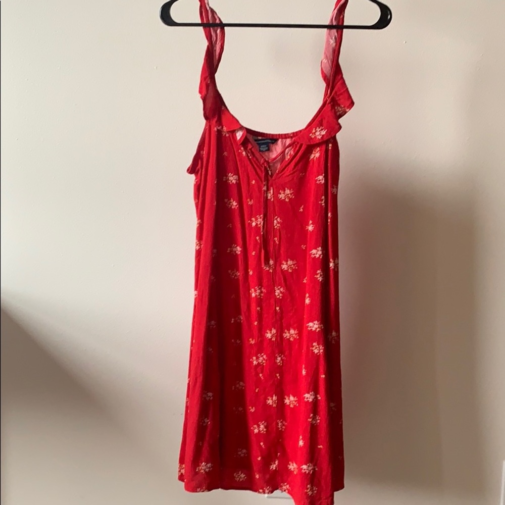 Floral, ruffle spaghetti strap summer dress